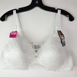 Bali 3357 One Smooth U Back Smoothing Wirefree Wireless‎ White Bra NWT 42C